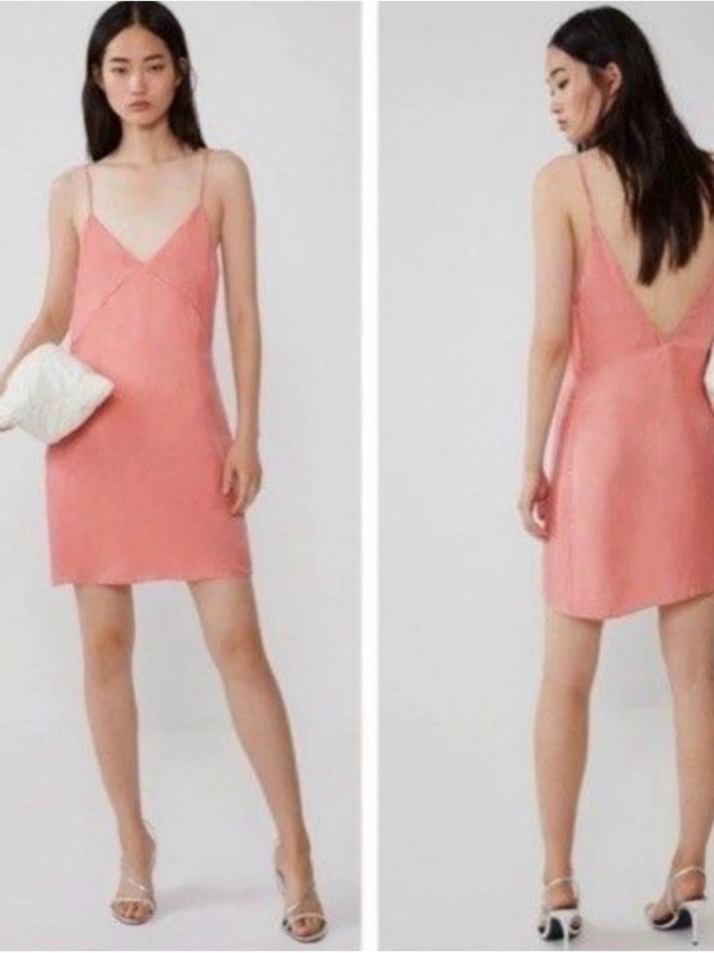 Zara Fillsens Coral Slip Mini Dress